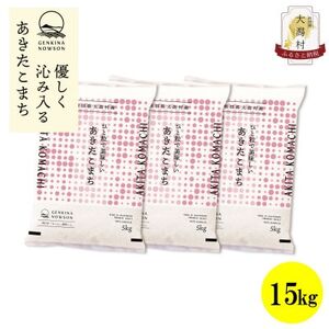 【毎月定期便】秋田県産あきたこまち白米15kg(5kg×3)全6回【配送不可地域：離島・沖縄県】【4072906】