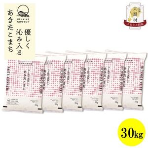 【毎月定期便】秋田県産あきたこまち無洗米30kg(5kg×6)全6回【配送不可地域：離島・沖縄県】【4073094】