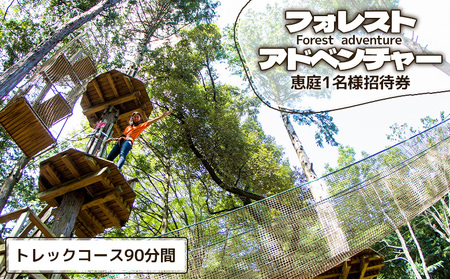 フォレストアドベンチャー・恵庭1名様招待券【トレックコース90分間】【130001】