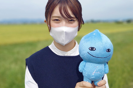 ぬいぐるみ「美郷のミズモ」と「美郷のミズモのマスキングテープ」のセット  ゆるキャラ ご当地キャラクター 秋田県美郷町