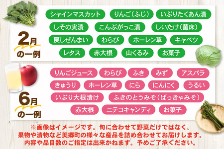 季節の産直詰め合わせ 野菜 山菜 果物 フルーツ お菓子 漬物 など