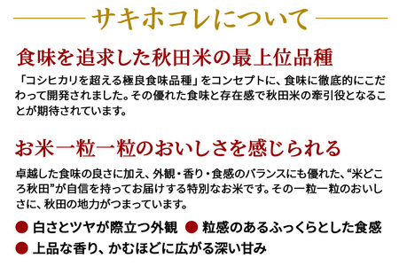 令和5年産 サキホコレ特別栽培米6kg（2kg×3袋）【白米】秋田の新ブランド米 秋田県産 お米