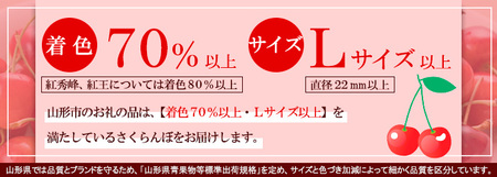 やまがた さくらんぼ 紅秀峰 Lサイズ 360g(180g×2パック入り) 1箱【令和8年産先行予約】FS25-575