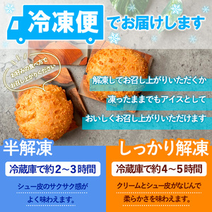 岩淵のクッキーシュー [抹茶カスタード12個、カスタード12個 計24個] 洋菓子 菓子 スイーツ デザート おやつ ご褒美スイーツ お取り寄せ シュークリーム 冷凍 冷凍配送 ギフト 山形市 FY24-511