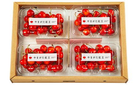 山形市産 さくらんぼ(やまがた紅王)2L 800g(200g×4) 【令和8年産先行予約】FS25-026