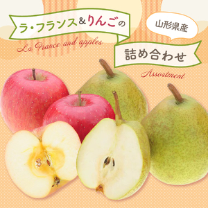 【先行予約】 令和8年産 ラ・フランス & りんご 詰め合わせ 計 約3kg