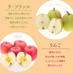【先行予約】 令和8年産 ラ・フランス & りんご 詰め合わせ 計 約3kg