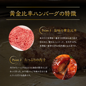 米沢牛＋米澤豚一番育ちの黄金比率ハンバーグステーキ 100g×8個入り 牛肉 和牛 ブランド牛 豚肉 ブランド豚 肉料理 惣菜 便利 な 小分け お取り寄せグルメ ギフト 贈り物 贈答 冷凍 山形県 米沢市