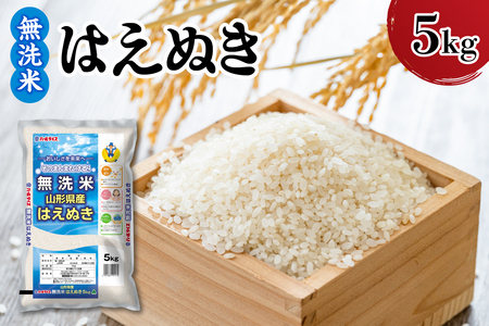 令和7年産 山形県産 はえぬき 無洗米 5kg 白米 2025年産 産地直送 山形県 米沢市