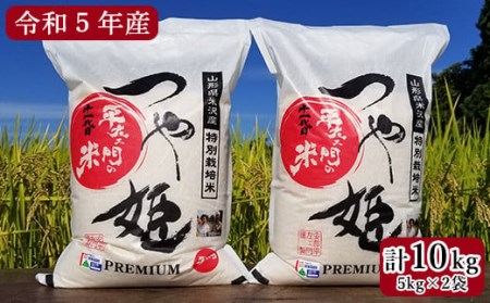 【令和5年産 】 特別栽培米 つや姫 計10kg ( 5kg×2袋 ) 2023年産 産地直送 農家直送 ブランド米 [061R5-009]