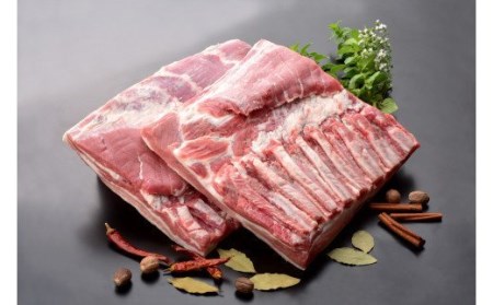 山形県産 豚肉 ブロック肉 ( 豚バラ ) 4kg (約2kg×2袋) 冷蔵 [030-J012-02]