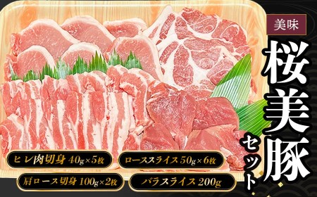A05-306　庄内産桜美豚セット（豚肉）　長南牛肉店