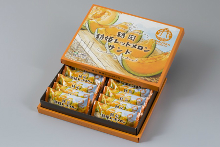 【つるおか名物コンテスト菓子部門：最高金賞】　鶴岡鶴姫レッドメロンサンド　12個入 × 2箱　K-735　鶴岡地区物産協同組合