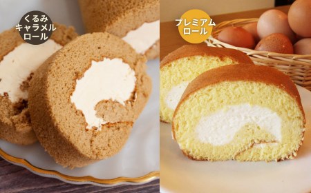 季節のシュークリーム10個(2種×各5個) とロールケーキセット K-636