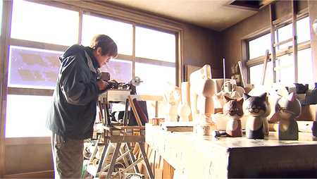 SA1982　ねこけし（シロクロ）1個