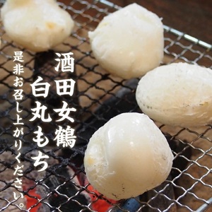 SZ0306　【酒田女鶴100％使用】 白丸もち(個包装)　10個(10個入×1袋)