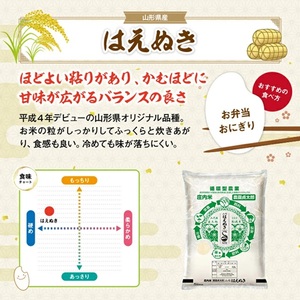 SE0500　【4回定期便】令和7年産 ［無洗米］はえぬき　2kg×4回(計8kg)