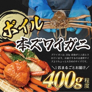 SD0235 春のボイル・本ズワイガニ 1匹400g程度