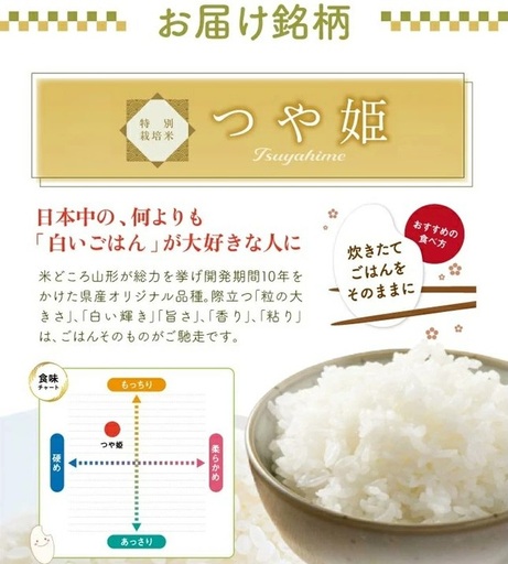 SH0070　10月中旬発送開始／【6回定期便】令和8年産 ［無洗米］つや姫　5kg×6回(計30kg) 農家直送 HO