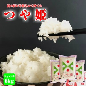 SA0960 令和3年産【精米】特別栽培米つや姫 6kg(2kg×3袋) AB