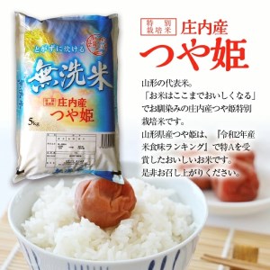 SA1851　令和5年産【無洗米】特別栽培米 つや姫　10kg(5kg×2袋) SA