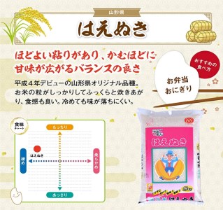 SE0323　令和6年産【無洗米】味比べセット　つや姫、雪若丸、はえぬき　計15kg(5kg×3袋) TO