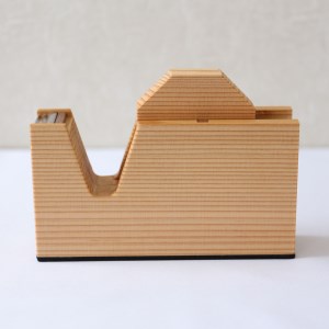 SD0039　《6種の木材から選べる》木製テープカッター （杉）