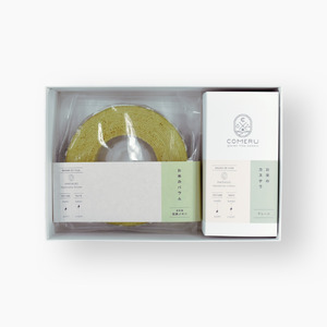 SA2652　お米のバウム 1個(庄内産完熟メロン)・お米のカステラ 1個(プレーン)の詰め合わせ