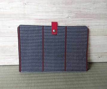 SA2742　【畳の縁で制作】バッグインバッグ　角通し(黒) 