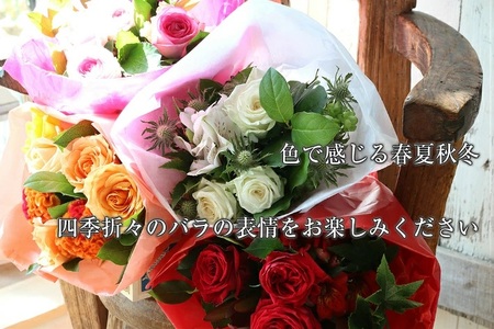 SL0221　【4回定期便】美しきバラ 「四季のバラの花束たち」