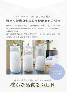 SY0018　【ベッド専用】ベッドをご使用の方に最適な羽毛布団（シングル）