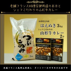 SA0168 お米と山形牛カレーのセット