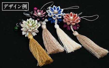 新庄亀綾織「つまみ細工ストラップ 二重（剣）」（シンジョウカメアヤオリ） F3S-2366