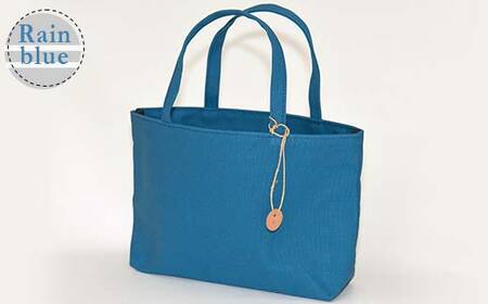 帆布 トートバッグ 中 レインブルー (8号帆布) かしわや鞄店 F3S-2460