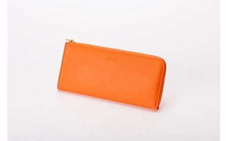 Grace グレースL字ファスナー長財布/オレンジ 入学祝い 卒業祝い 就職