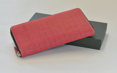 最上新庄織「ウォレット（長財布）」（赤） サイフ さいふ F3S-1746