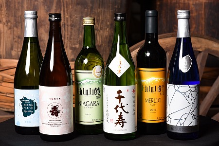 【山形の地酒と地ワイン】千代寿虎屋 玉手箱 豪華 6本飲み比べセット セイベルスパークリング入り 030-E03