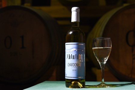 《山形県産ぶどう100％》月山山麓 シャルドネヴィンテージ 白ワイン 辛口 （720ml×2本）　018-E-CK011