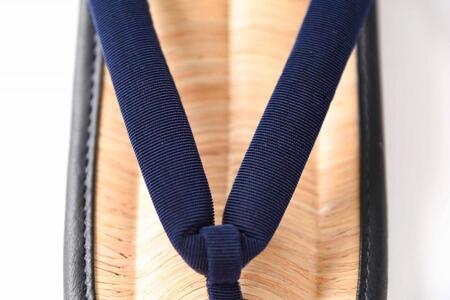 【Mサイズ】山形伝統 手編み 竹皮草履（男性用・外履き）「竹粋-CHIKUSUI-濃藍」　024-H-KZ006-M