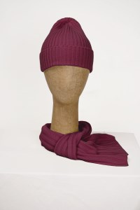 “ふわとろ やわらか” カシミア ニットキャップ  【ワインレッド】カシミヤ　040-H-SS017-ワインレッド