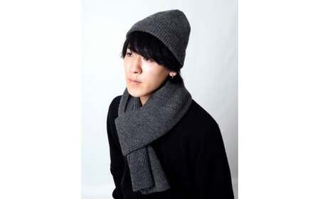 【ホワイト】《ウール100％》マフラー （ユニセックス・男女兼用）　032-H-SS015-white