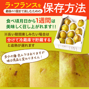 【2026年1月発送】西洋梨(ラ・フランス)3kg ご家庭用 0136-2502