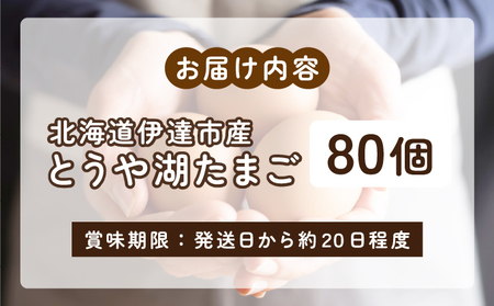 北海道 伊達市 とうや湖 卵  80個 入り たまご