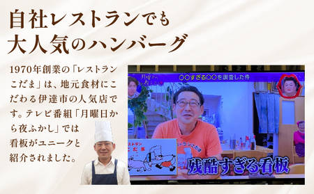 伊達産黄金豚使用【トンバーグ】180g×10個セット