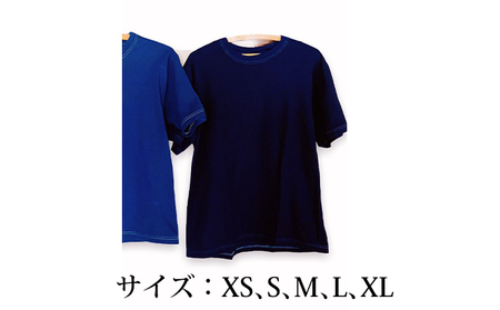 藍染めTシャツ（濃藍） Sサイズ