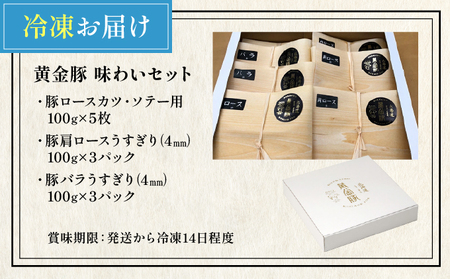 伊達産 黄金豚 味わいセット 約1.1kg 【冷凍便】