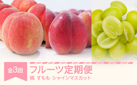【先行予約】フルーツ定期便 全3回 白桃 すもも シャインマスカット 秀品 2026年産 令和8年産 ※沖縄・離島への配送不可 sb-fthps3