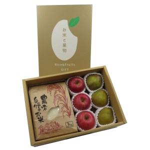 【2025年発送】山形秋の味覚3種詰合せ（新米つや姫3kg＆ラフランス・サンふじ各3個）_H125(R7)