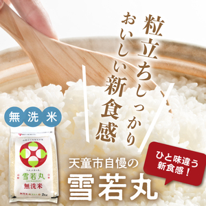 【2026年2月上旬発送】令和7年産 無洗米 雪若丸 5kg 米 山形 07-01-194-02A