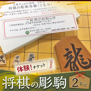 将棋 の 彫駒 体験 チケット ( 2名分 ) 山形県 天童市 08-31-004